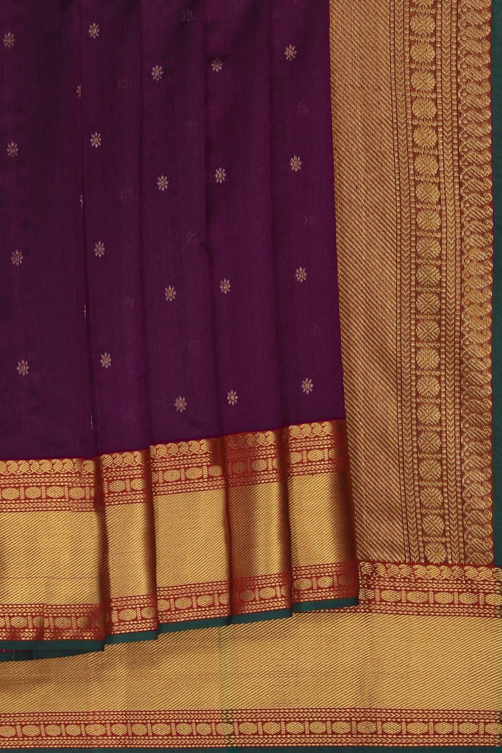 Image of Violet Chanderi Silk Saree