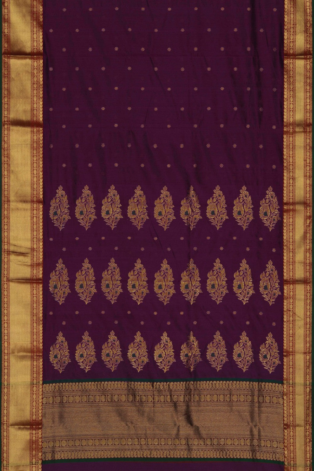 Image of Violet Chanderi Silk Saree