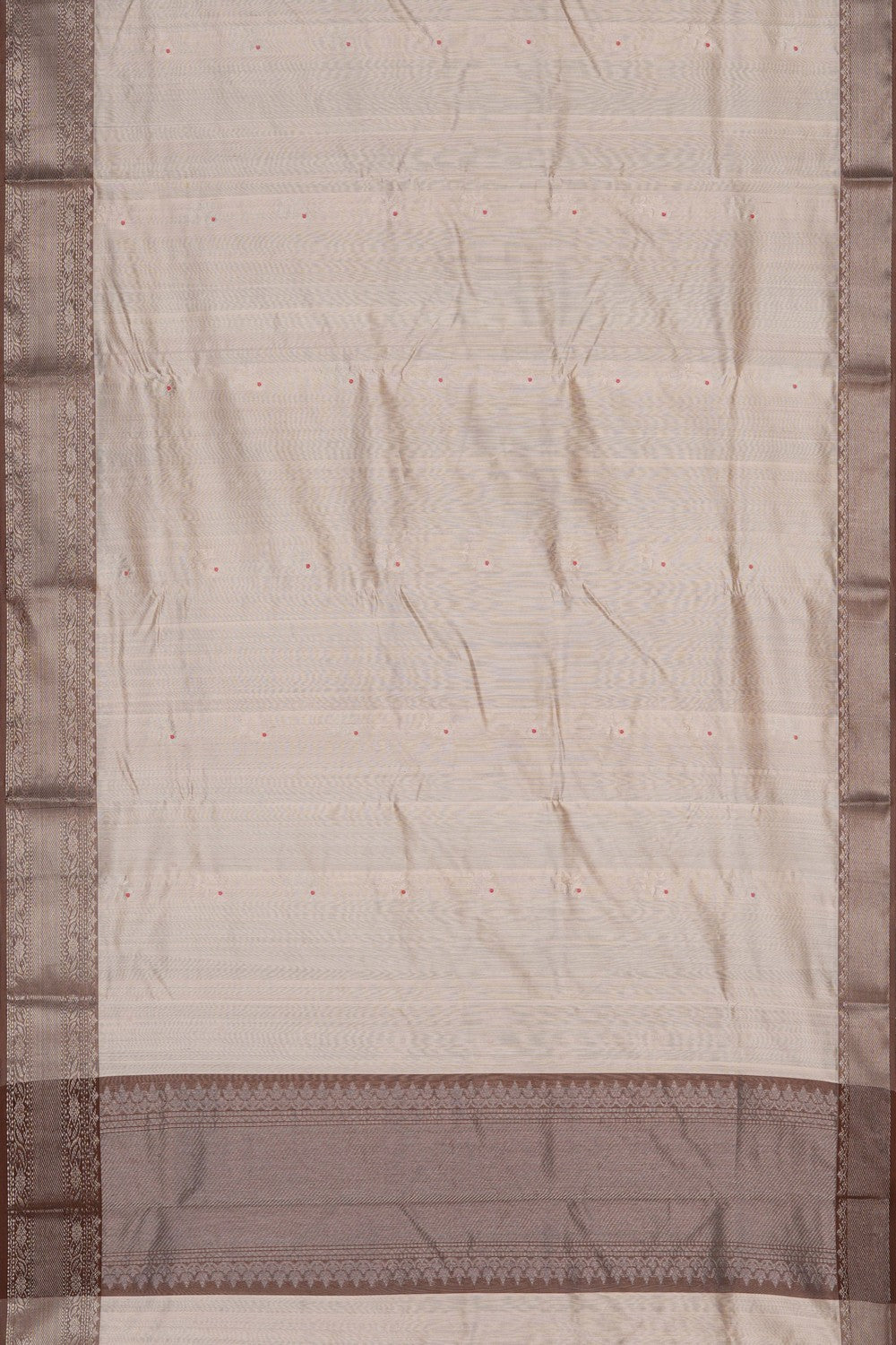 Image of Off-White Chanderi Silk Saree