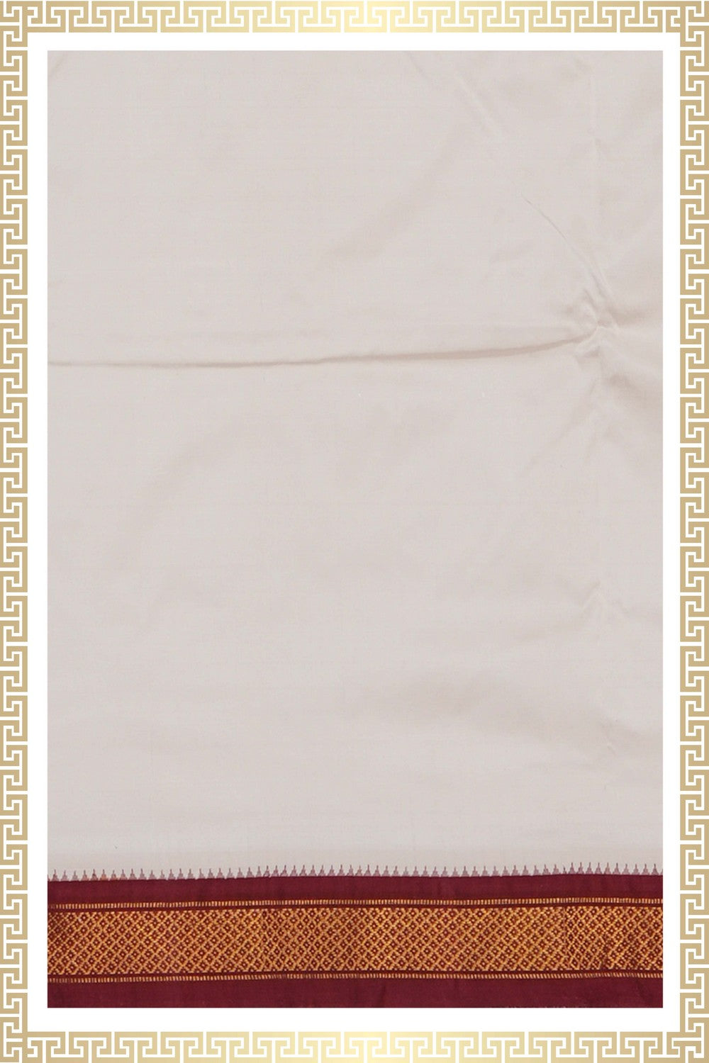 Image of Kanchi Silk Dhoti With Kanduva (8 X 4)