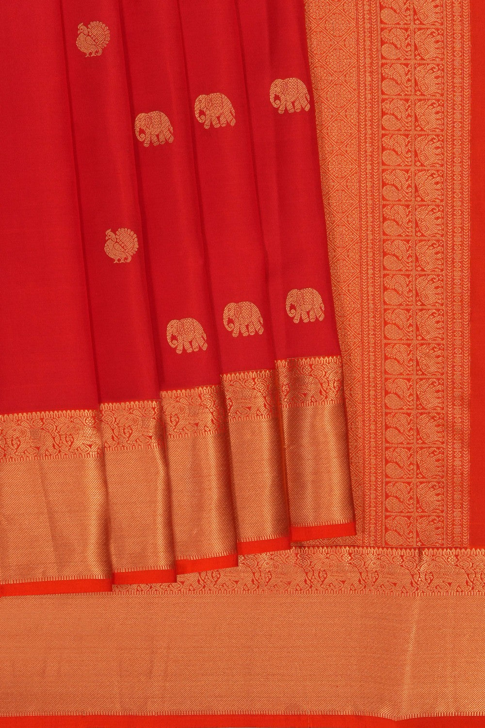 Image of Red South Silk Saree