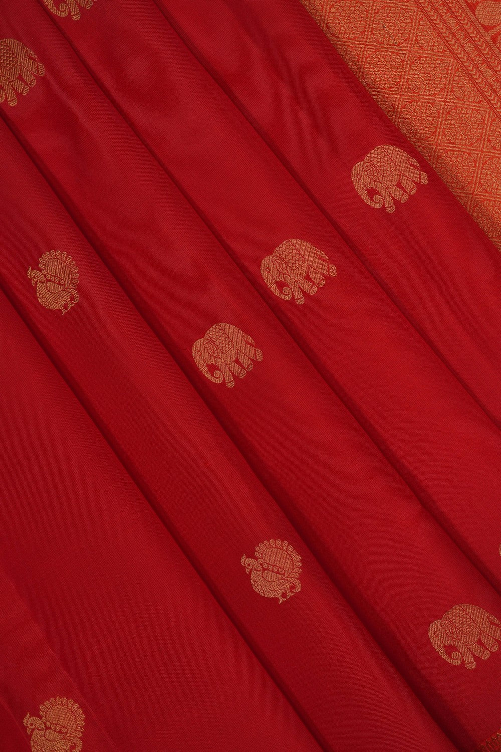 Image of Red South Silk Saree