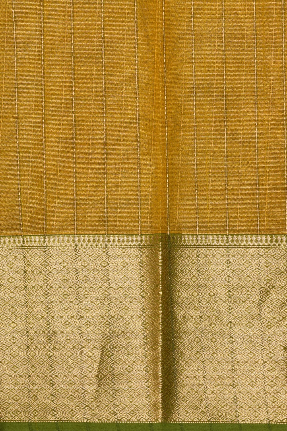 Image of Yellow Maheshwari Tissue Silk Saree