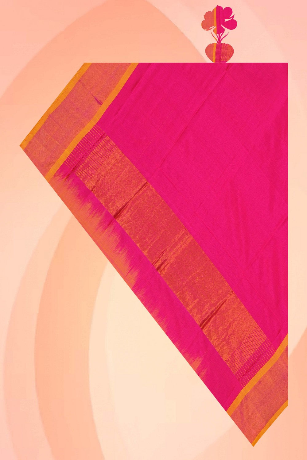 Image of Pink Silk Uppada Silk Dupatta