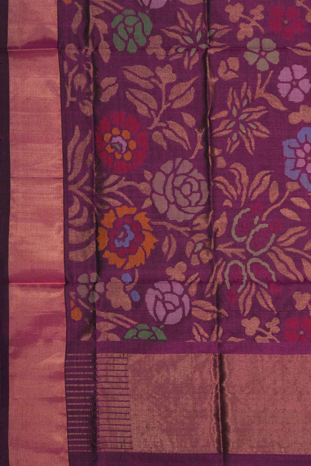 Image of Violet Silk Uppada Silk Dupatta