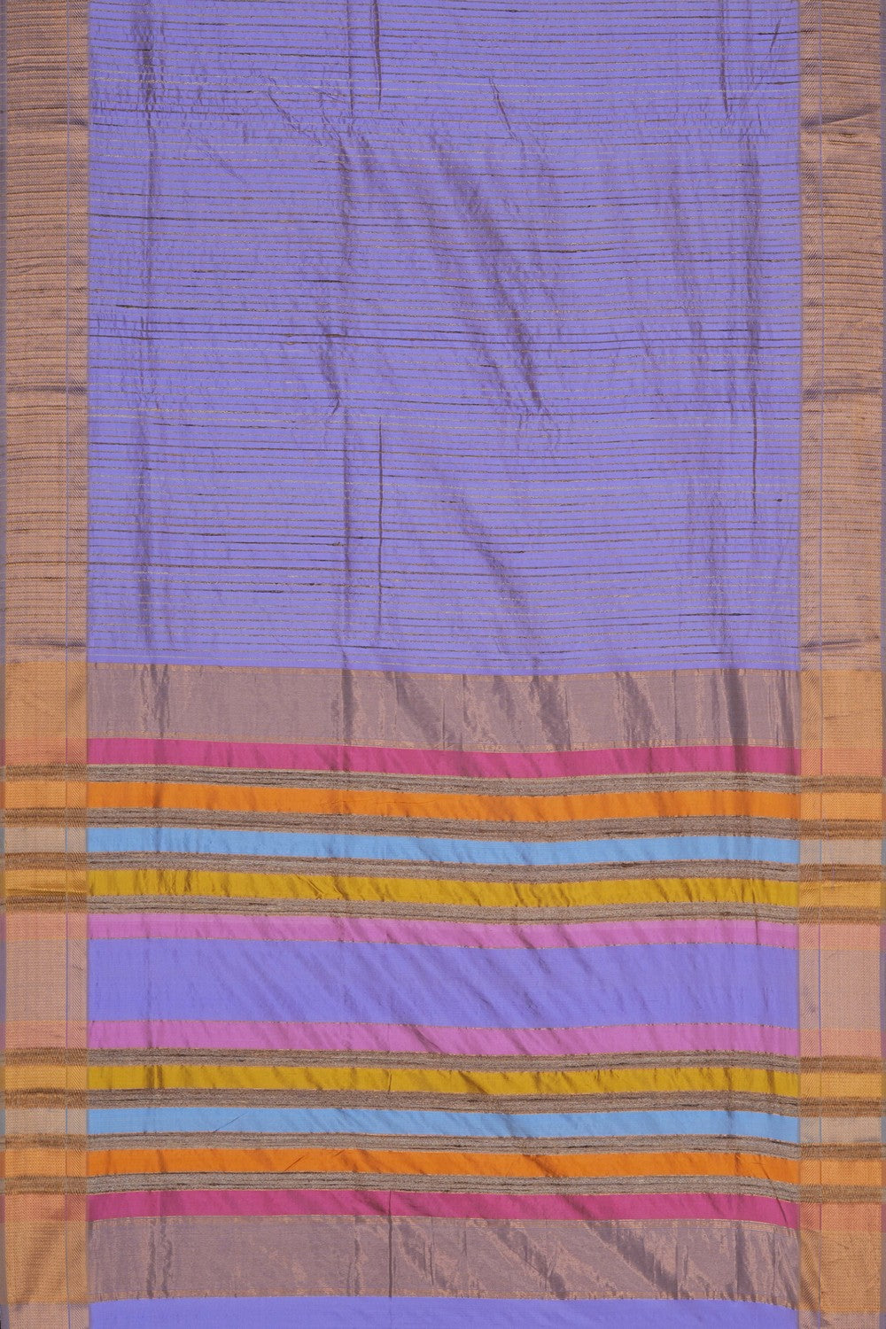Image of Purple Maheshwari Silk Saree