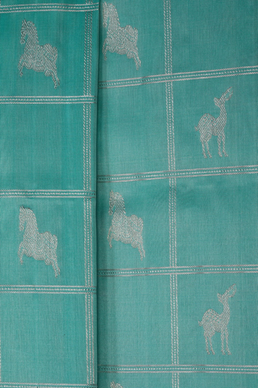 Image of Green Venkatagiri Silk Saree
