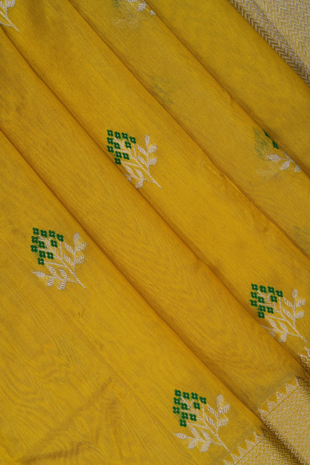 Image of Chanderi Tissue Silk Gold Saree