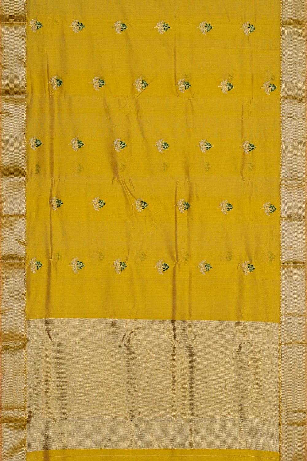 Image of Chanderi Tissue Silk Gold Saree