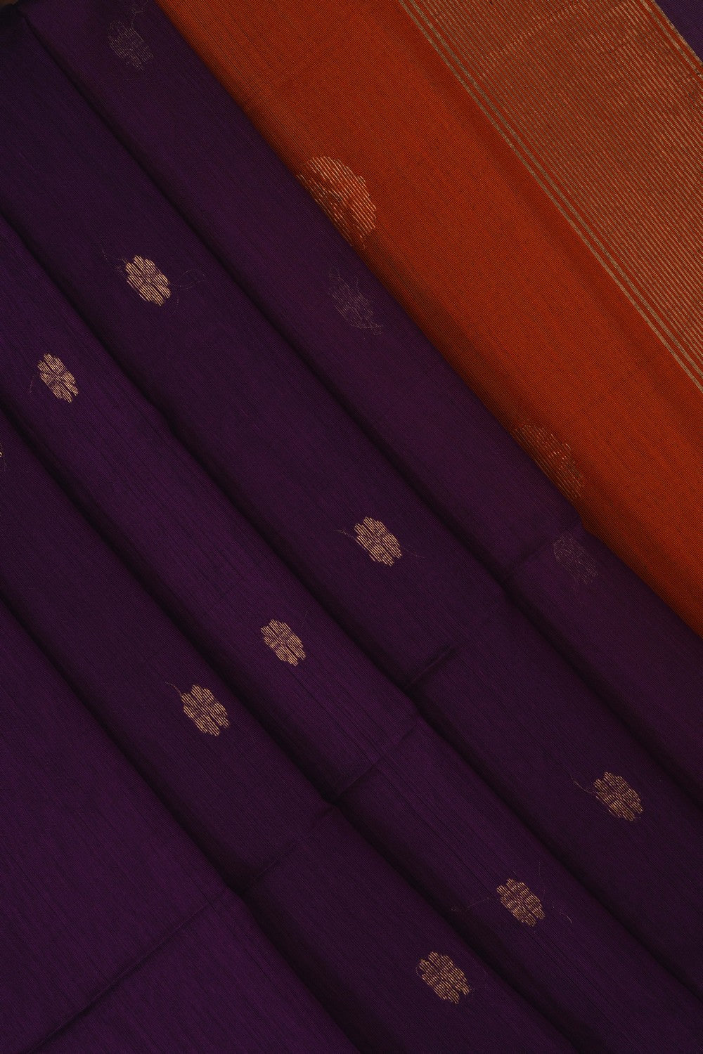 Image of Purple Maheshwari Silk Cotton Saree
