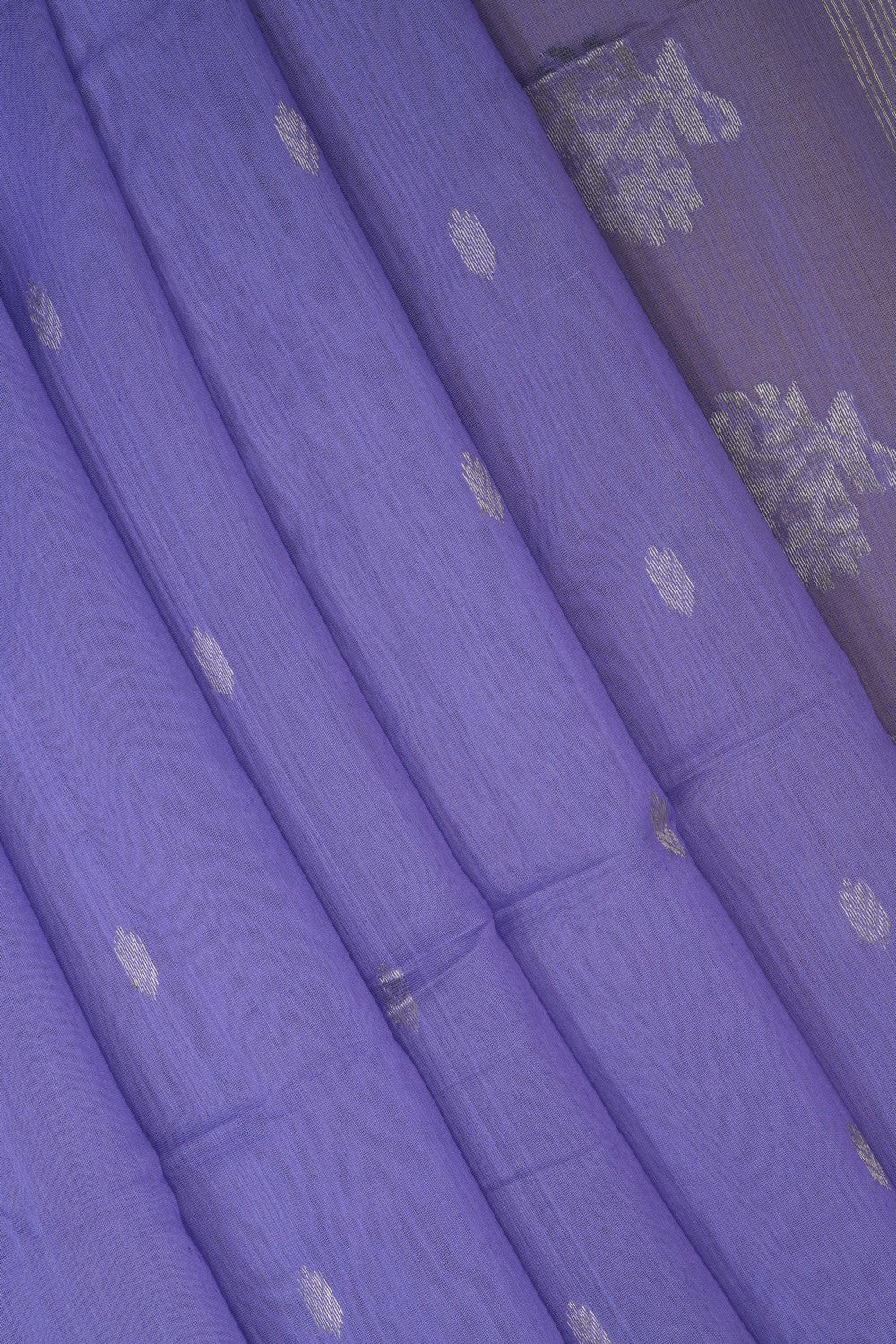 Image of Purple Maheshwari Silk Cotton Saree