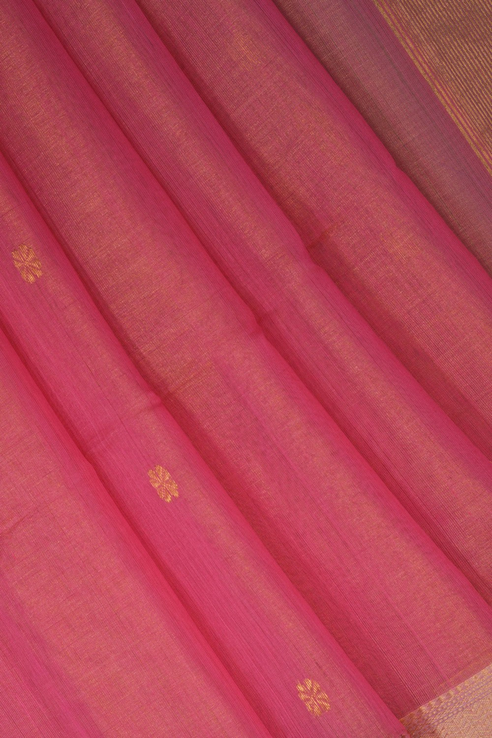 Image of Pink Maheshwari Tissue Saree