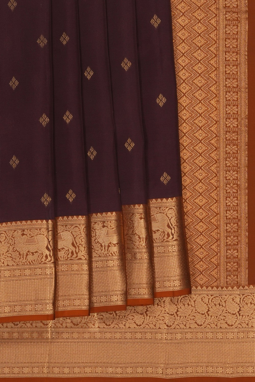 Image of Brown South Silk Saree