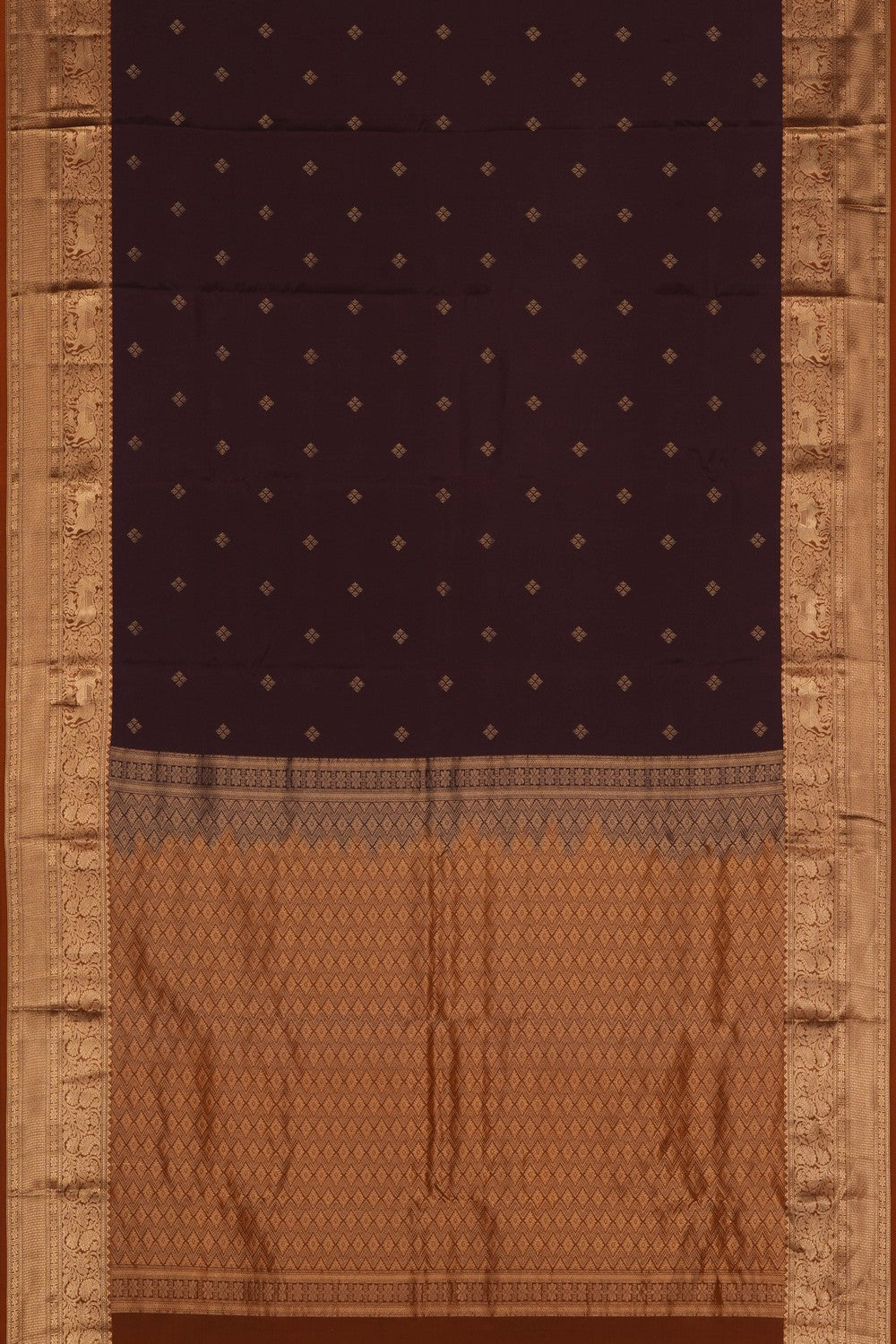 Image of Brown South Silk Saree
