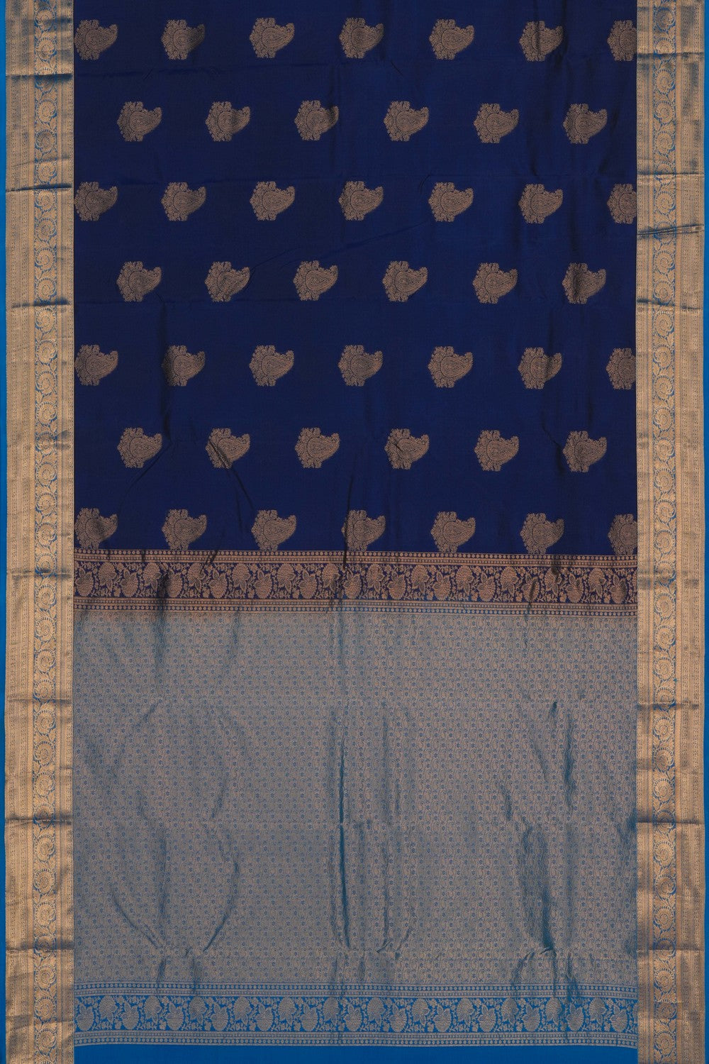 Image of Indigo Blue South Silk Saree