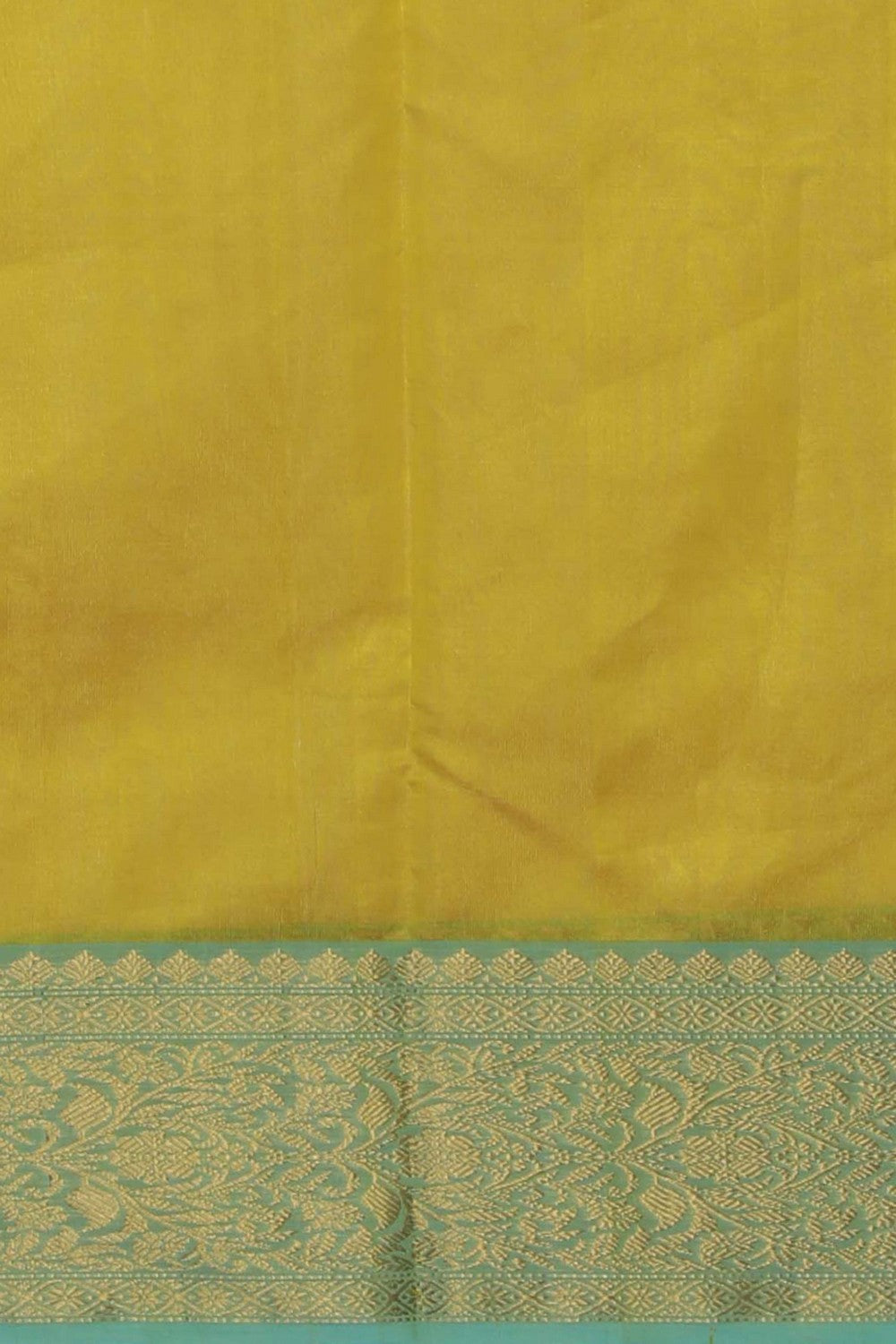Image of Gold Chanderi Tissue Silk Saree