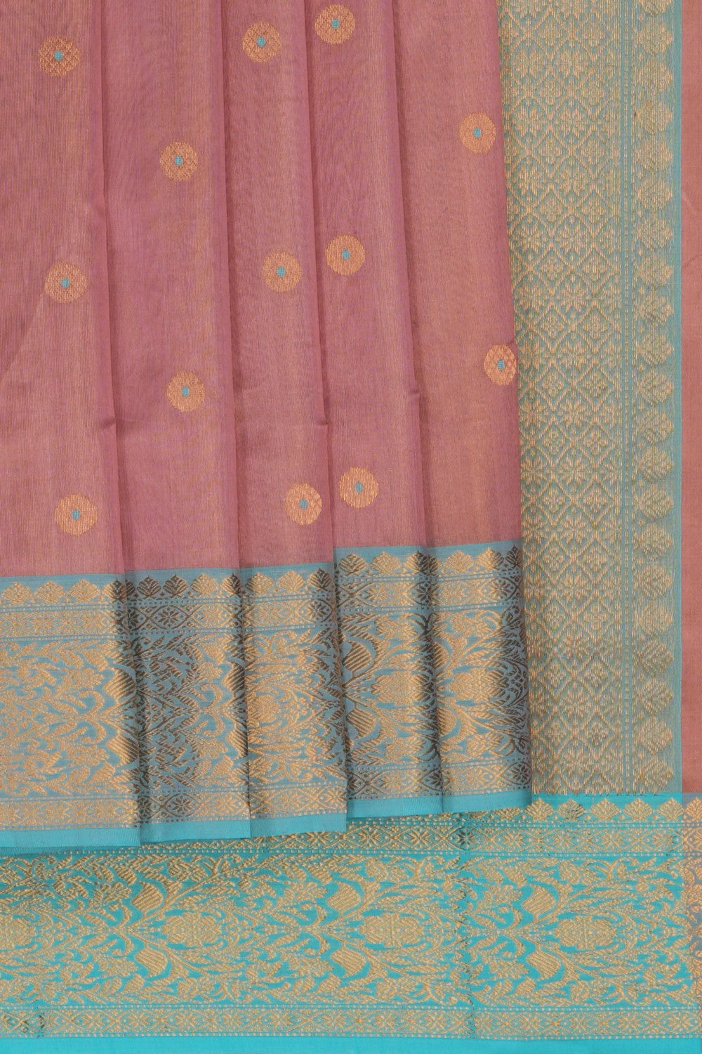 Image of Pink Chanderi Tissue Silk Saree