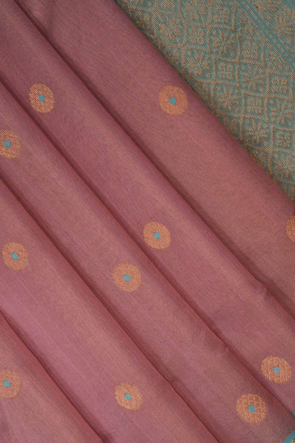 Image of Pink Chanderi Tissue Silk Saree