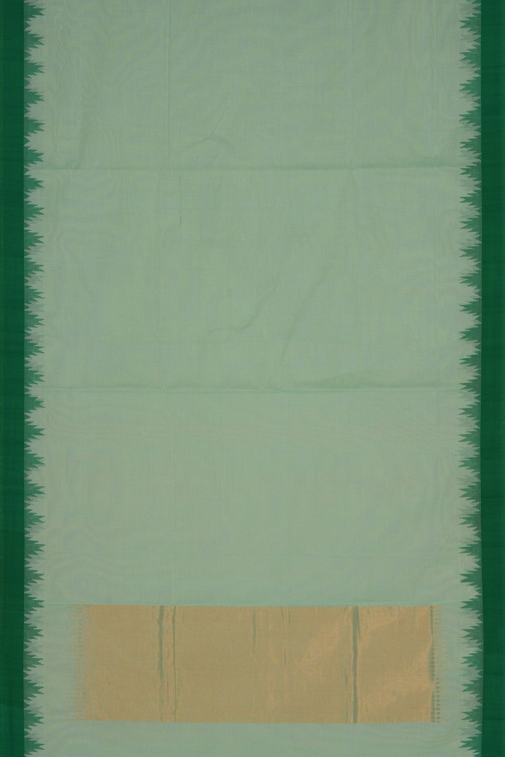Image of Uppada Cotton Aqua Green Saree