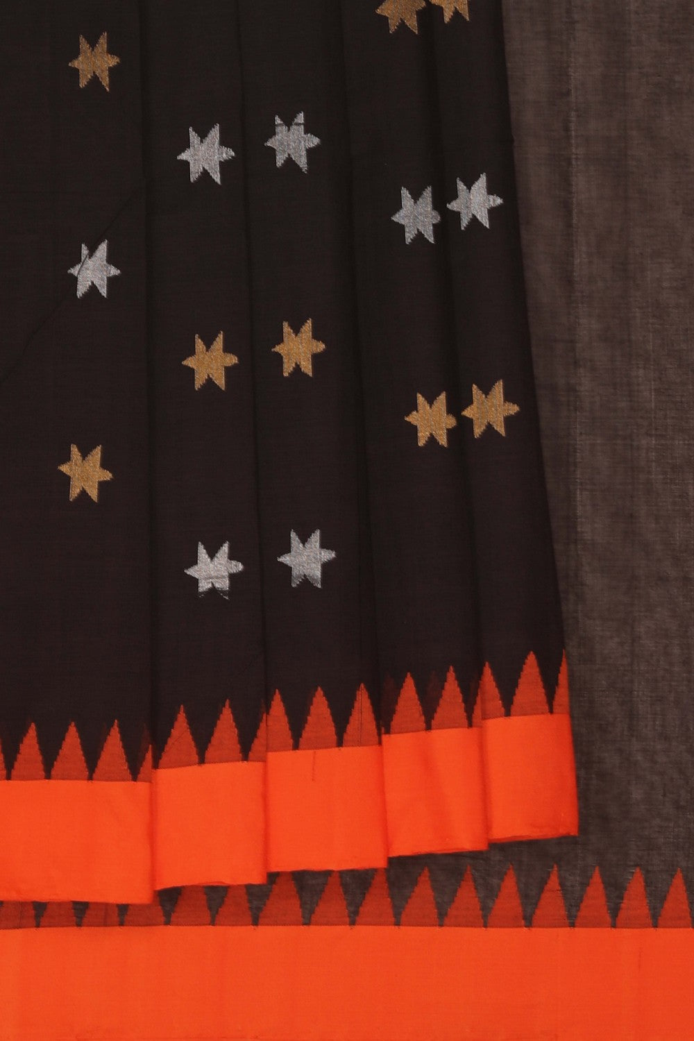 Image of Uppada Cotton Brown Saree