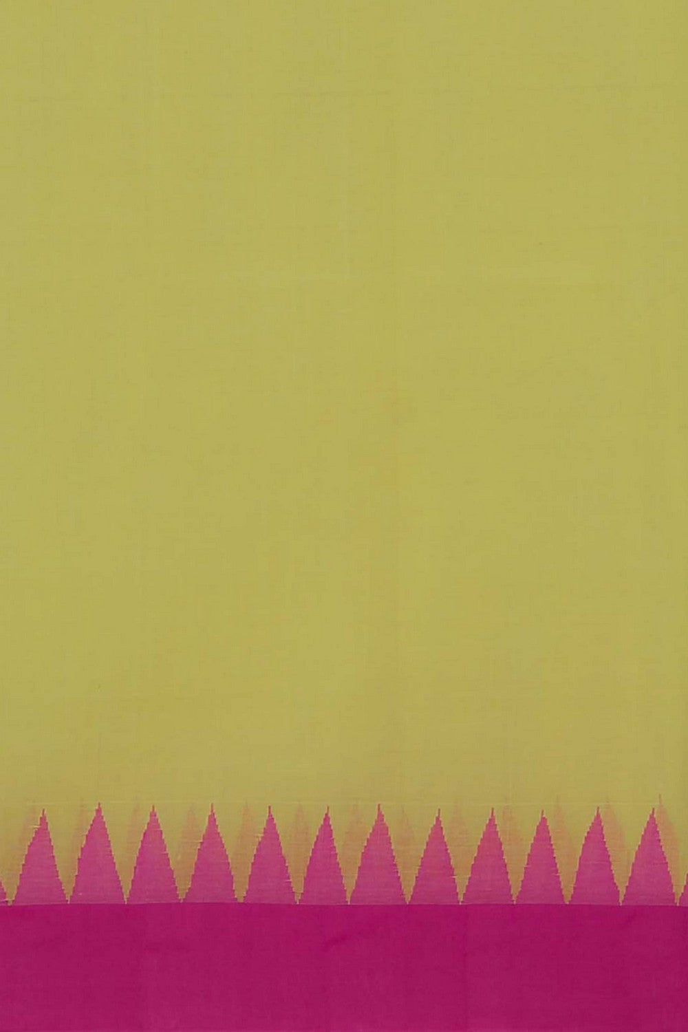 Image of Uppada Cotton Yellow Saree