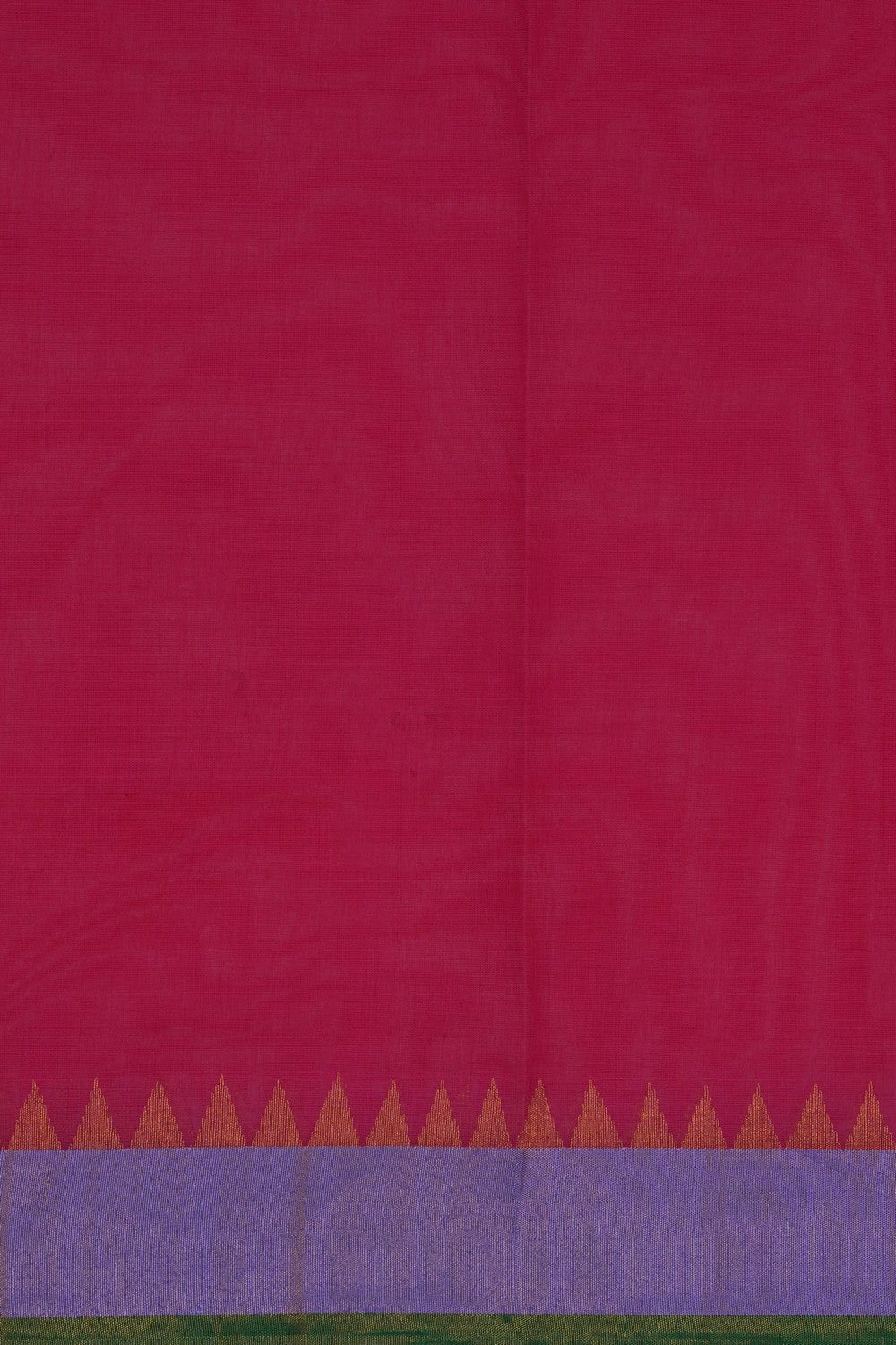 Image of Uppada Cotton Fuchsia Pink Saree