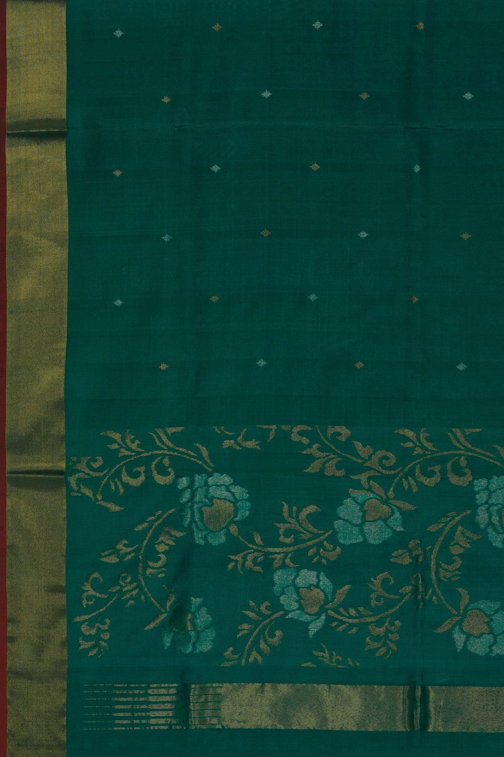 Image of Teal Green Silk Uppada Silk Dupatta