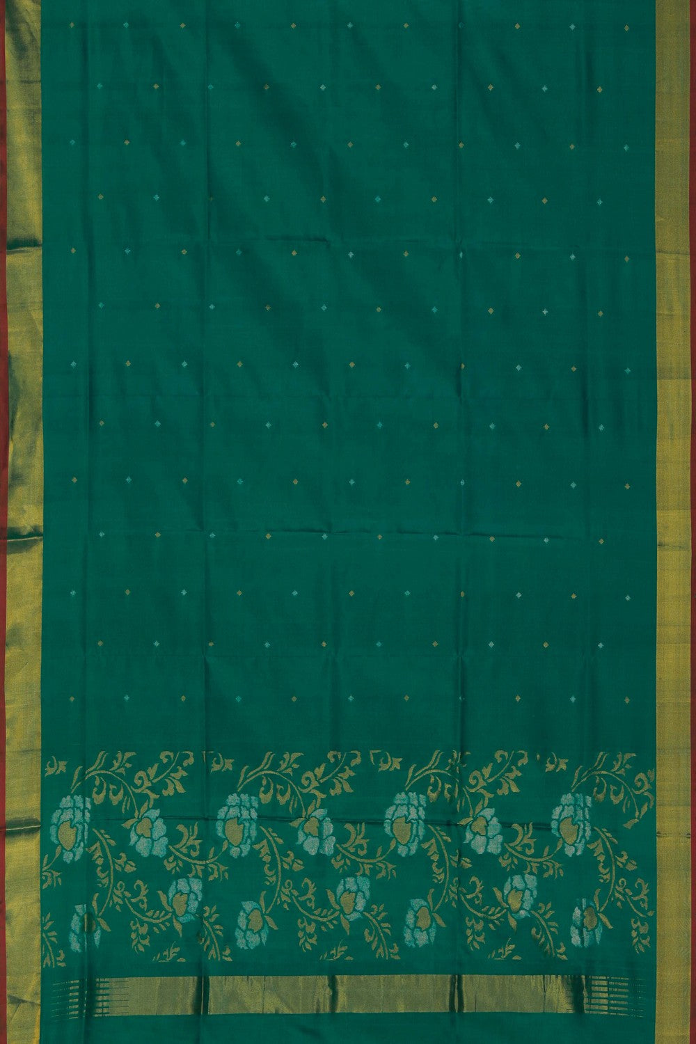 Image of Teal Green Silk Uppada Silk Dupatta