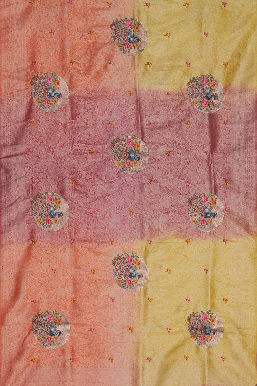 Image of Multi Colour Embroidered Saree