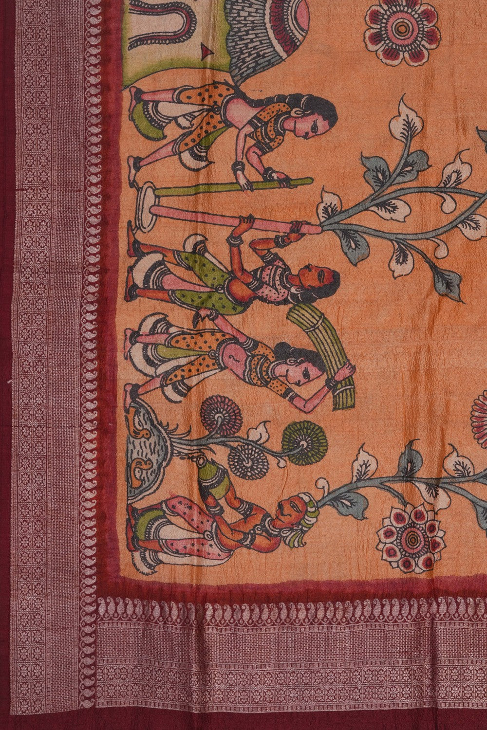 Image of Kalamkari Hand-Painted Dupatta