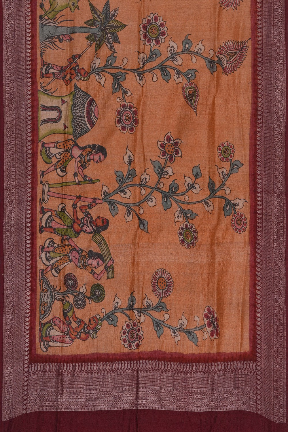 Image of Kalamkari Hand-Painted Dupatta
