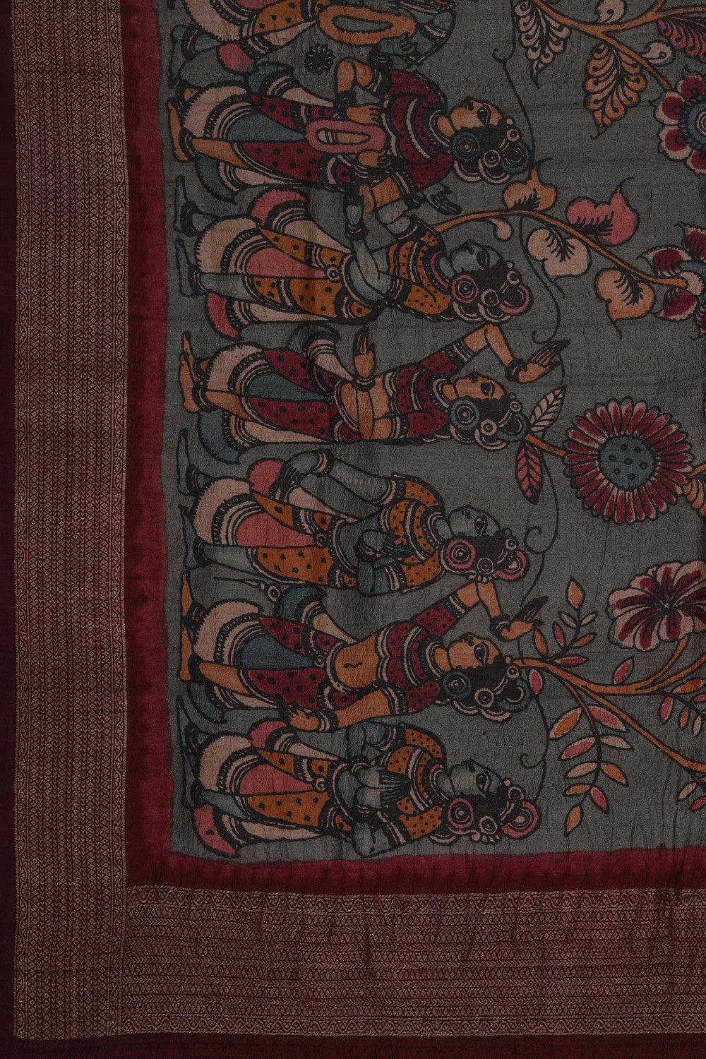 Image of Kalamkari Hand-Painted Dupatta