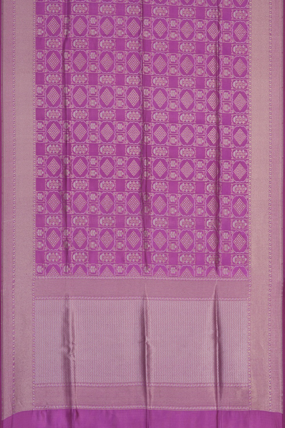 Image of Purple Banarasi Silk Saree