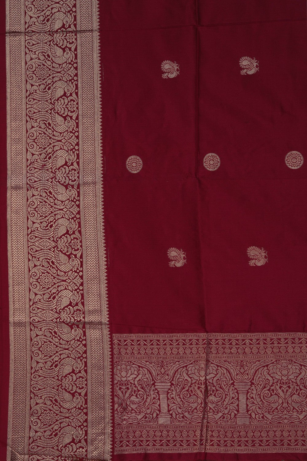 Image of Maroon South Silk Dupatta