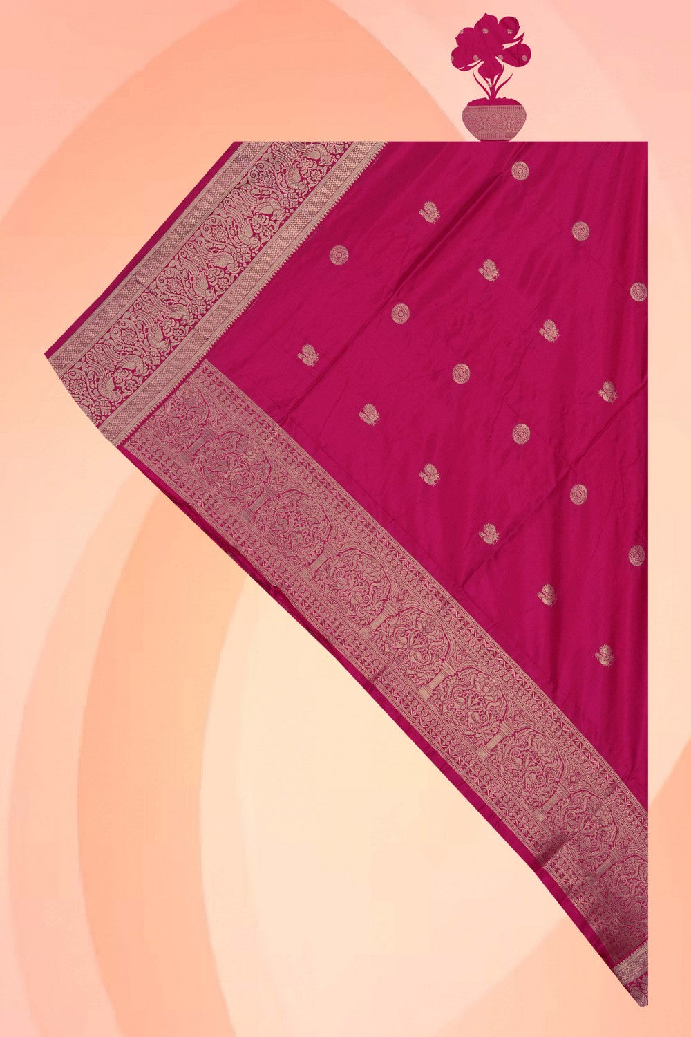 Image of Pink South Silk Dupatta