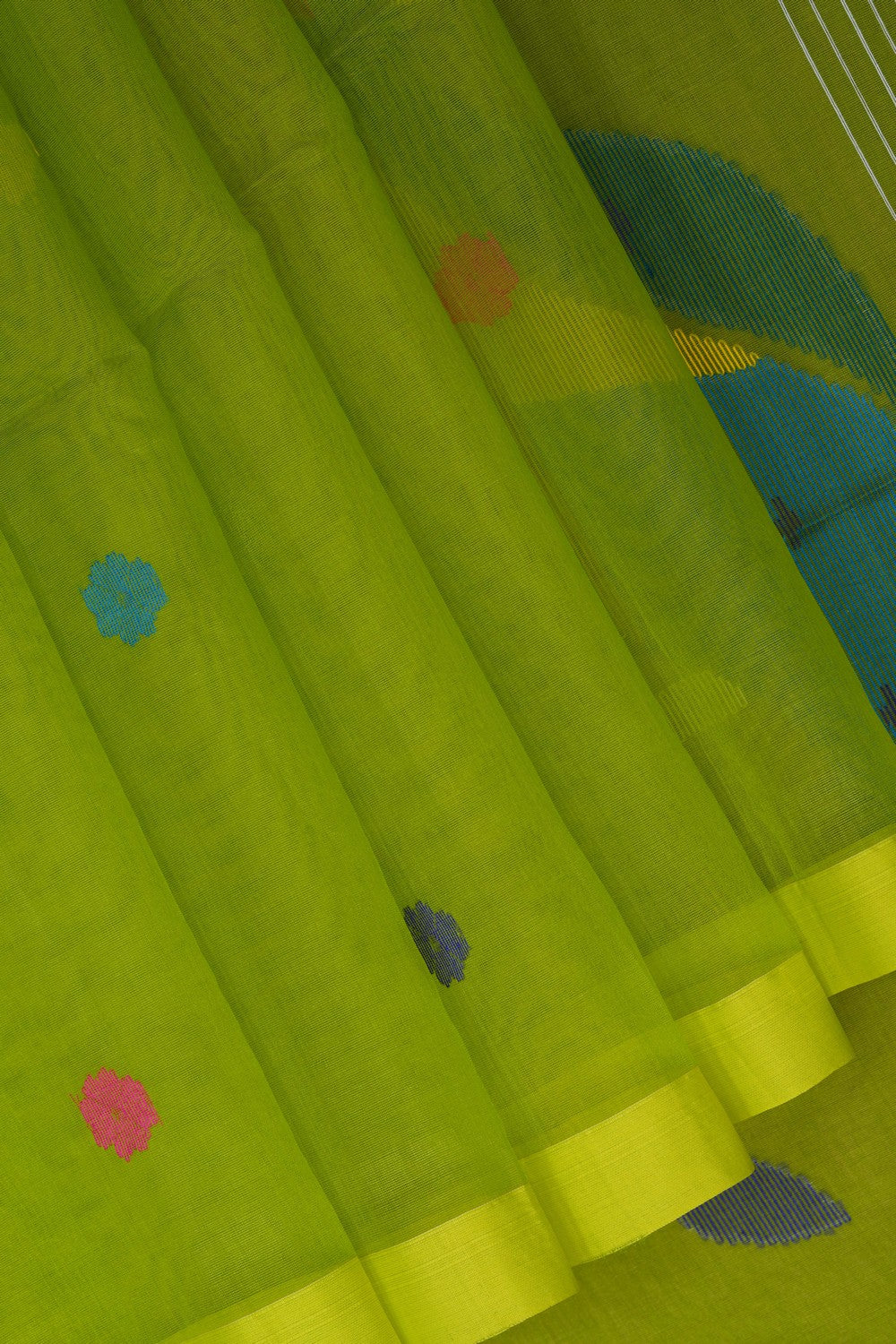 Image of Banarasi Kora Green Saree
