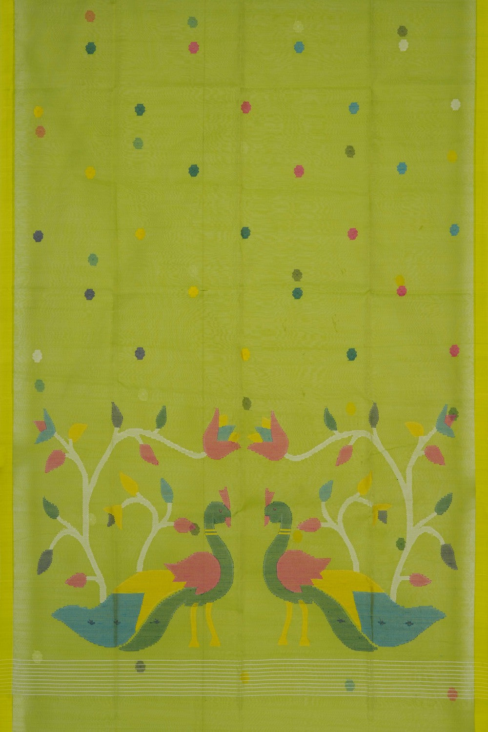 Image of Banarasi Kora Green Saree