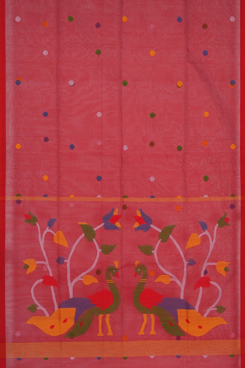 Image of Red Kora Saree