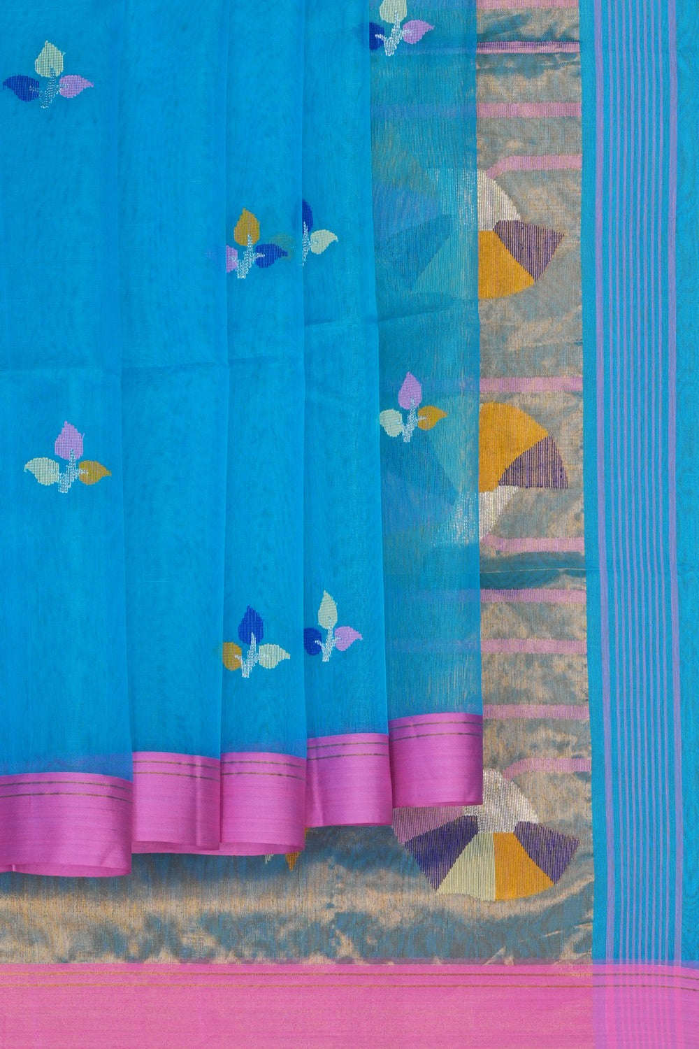 Image of Blue Kora Saree