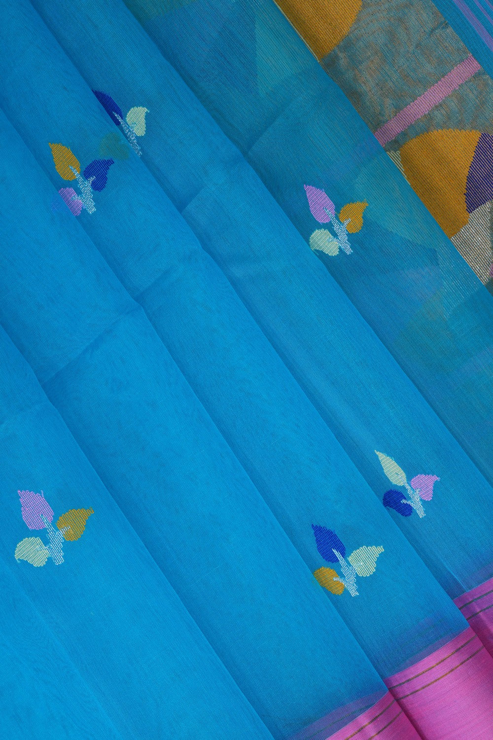 Image of Blue Kora Saree