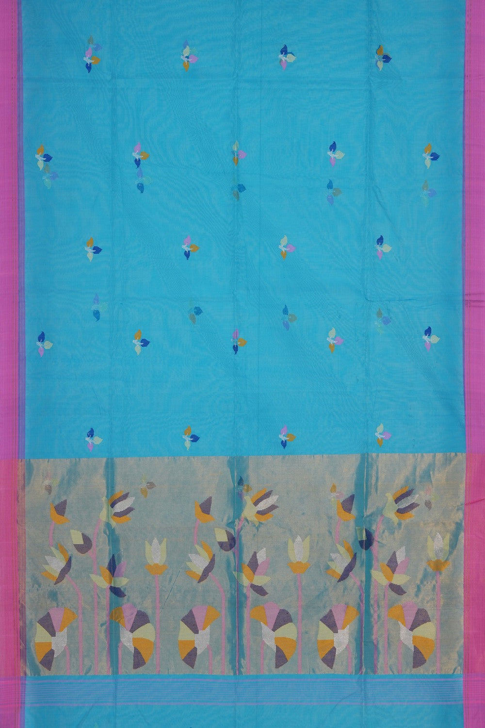 Image of Blue Kora Saree