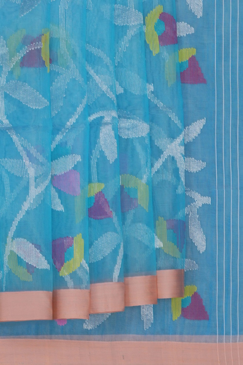 Image of Blue Kora Saree