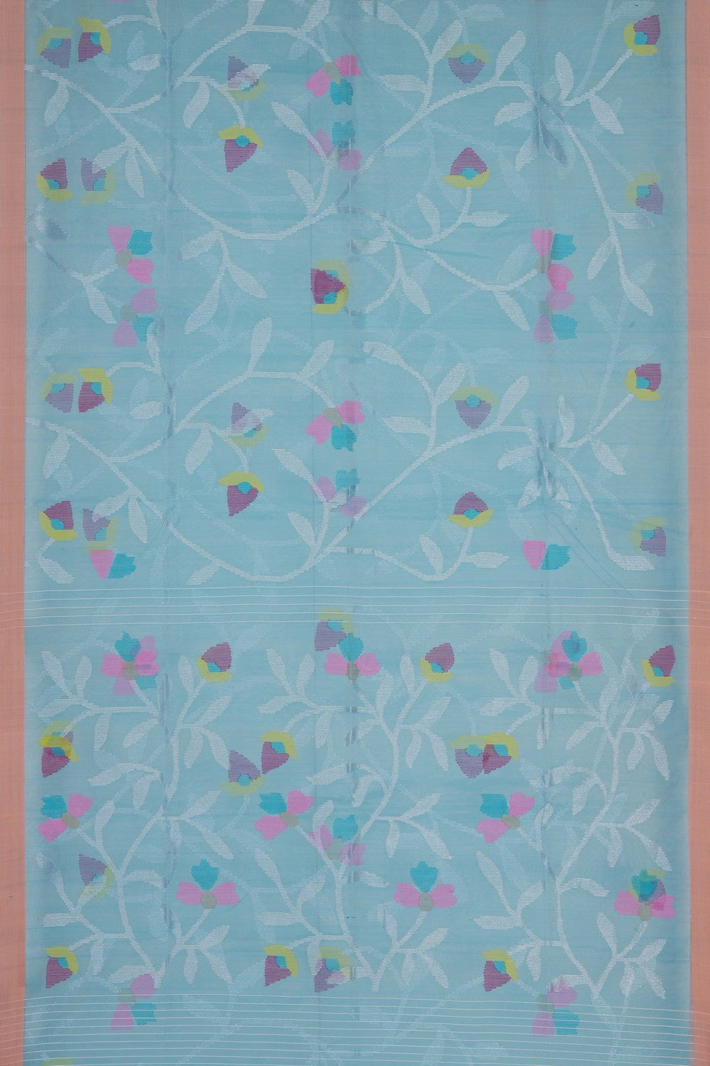 Image of Blue Kora Saree