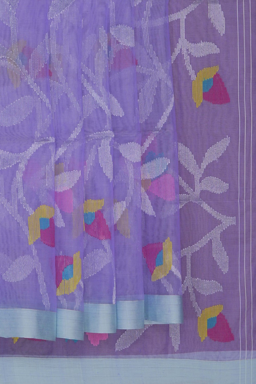 Image of Lavender Purple Kora Saree