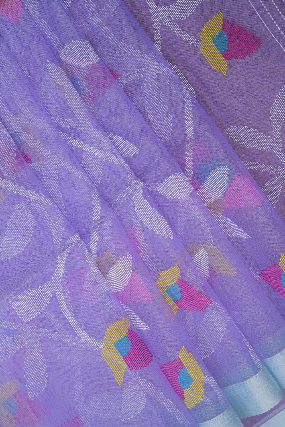 Image of Lavender Purple Kora Saree
