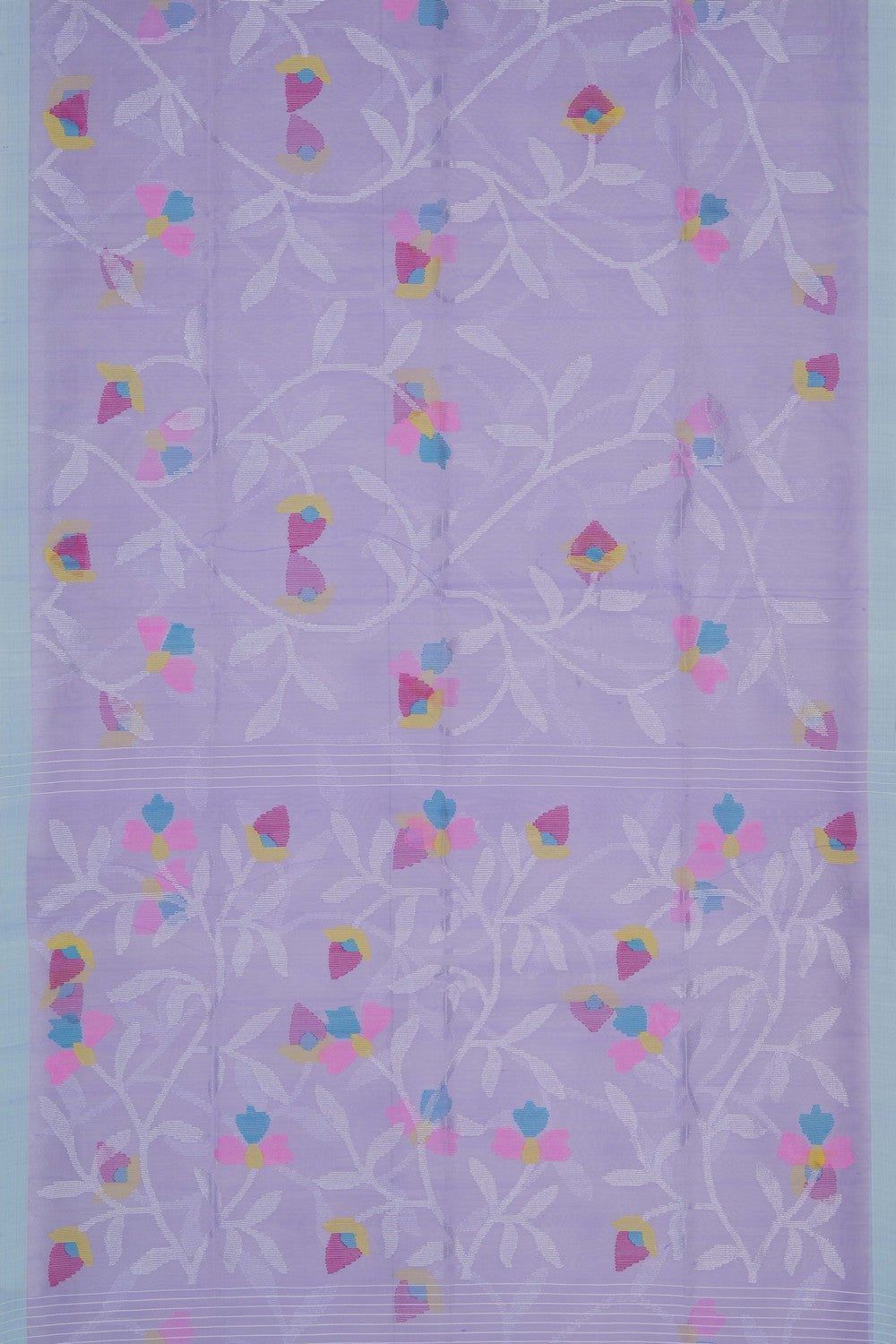 Image of Lavender Purple Kora Saree