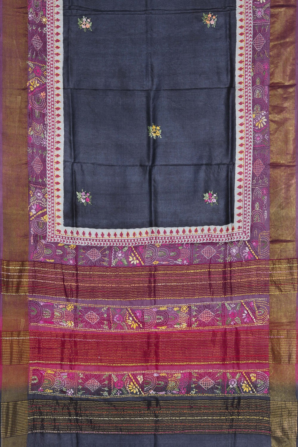 Image of Black Embroidery Saree