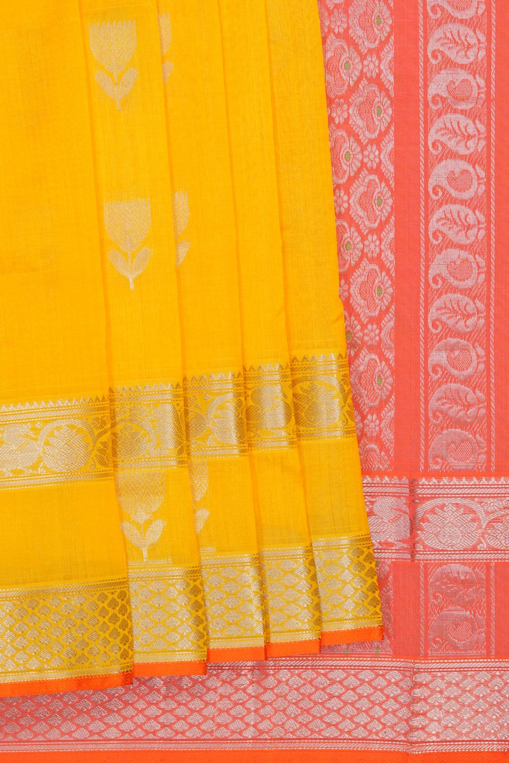 Image of Yellow South Silk Cotton Saree