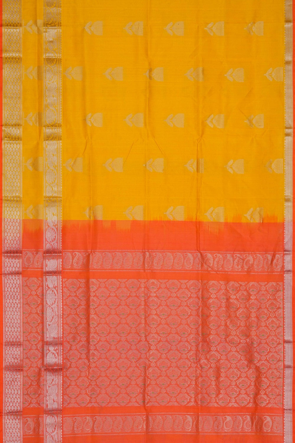 Image of Yellow South Silk Cotton Saree