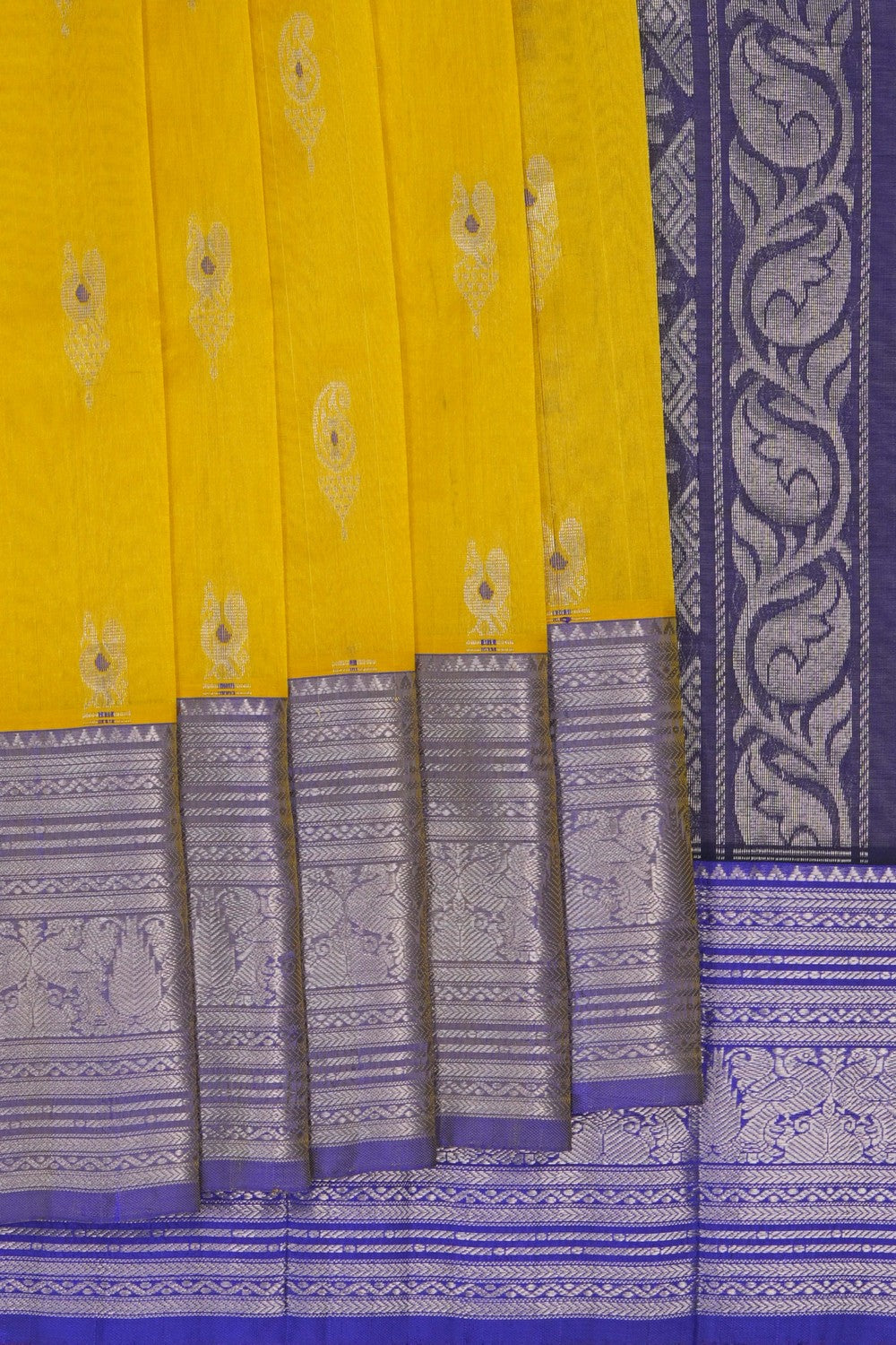 Image of Yellow South Silk Cotton Saree
